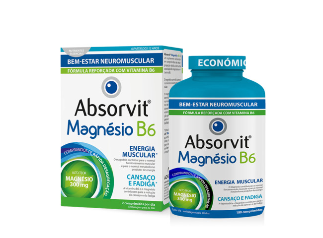 ABSORVIT MAGNESIO +B6 COMPRIMIDOS X180