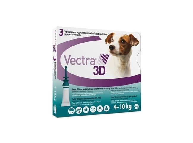 VECTRA 3D SOL CAO 4-10KG 1,6ML X 3 SOL UNÇÃO PUNCTIF VET