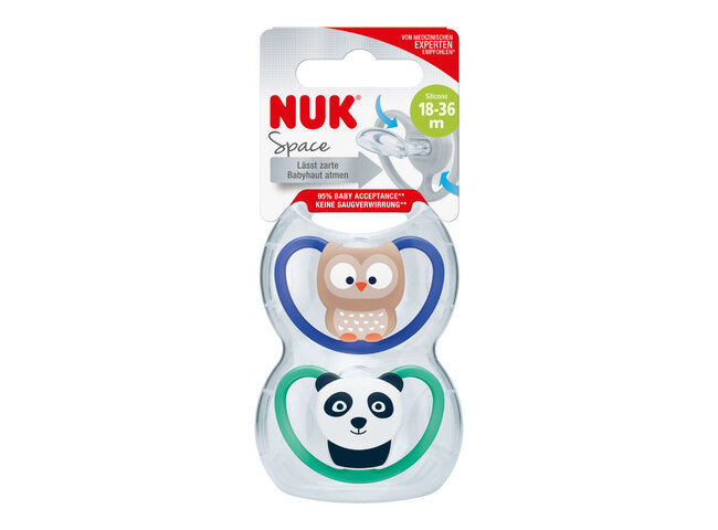 NUK CHUPETA SPACE SILICONE SIZE 3 - 2 UNIDADES