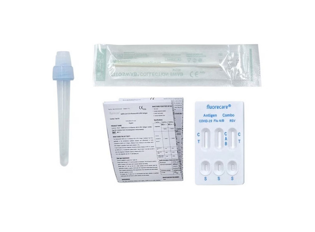 AUTO TESTE COMBO 4 EM 1 - COVID / GRIPE A&B /RSV RAPID ANTIGENIO