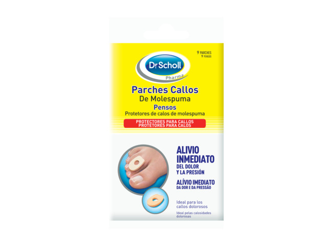 SCHOLL PENSOS LATEX CALOS OVAIS ESPUMA FINA X 9