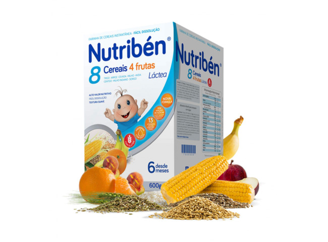 NUTRIBEN FARINHAS 8 CEREAIS 4 FRUTAS LA 2 X 300G