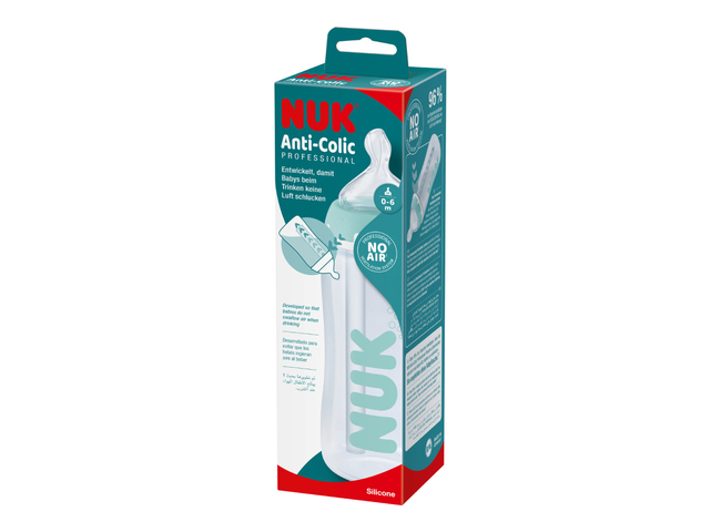 NUK FIRST CHOICE BIBERÃO PP 300 ML SI 1M-AC-I.TEMP (Anti cólica)