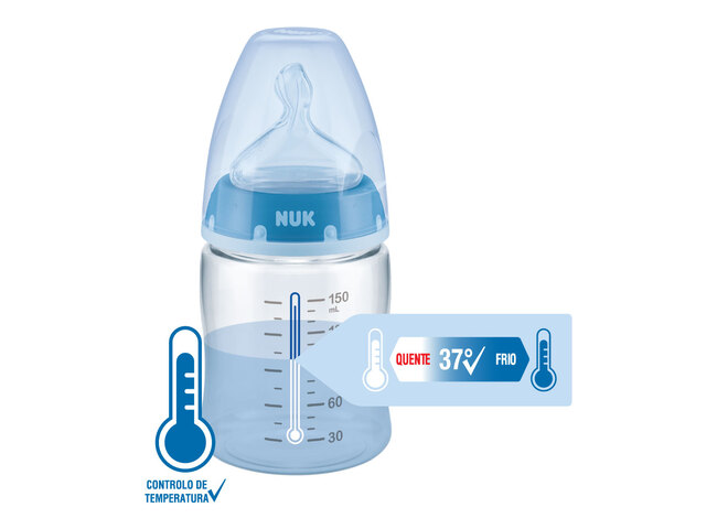 NUK FIRST CHOICE BIBERÃO PP 150 ML SI 1M-IND.TEMP