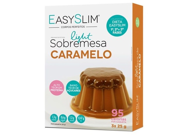 EASYSLIM SOBREMESA DE CARAMELO SAQUETAS 25G X3