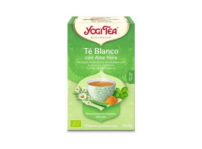 YOGI TEA BIO CHA BRANCO ALOE VERA 17 SAQ