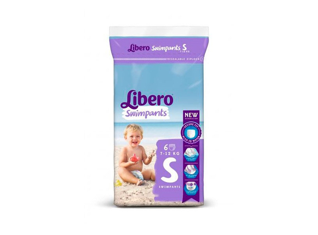 LIBERO SWIMPANTS 7-12KG TAM S X 6 FRALDAS