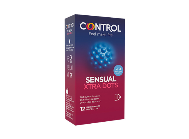 CONTROL PRESERVATIVOS SENSUAL XTRADOTS 12PRES. X 6 EMB