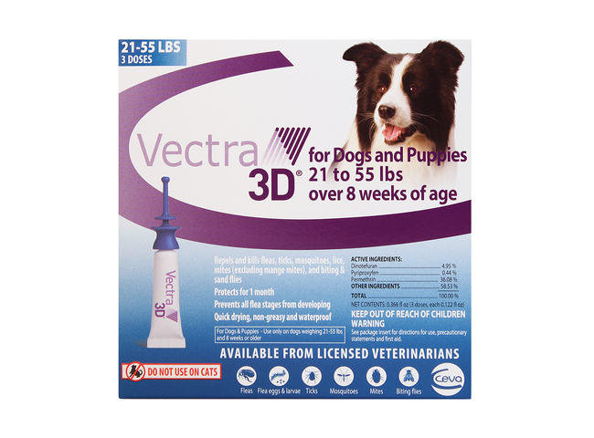 VECTRA 3D SOL CAO 10-25KG 3,6ML X 3 SOL UNÇÃO PUNCTIF VET