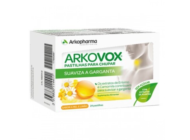 ARKOVOX MEL/LIMAO 24 PASTILHAS