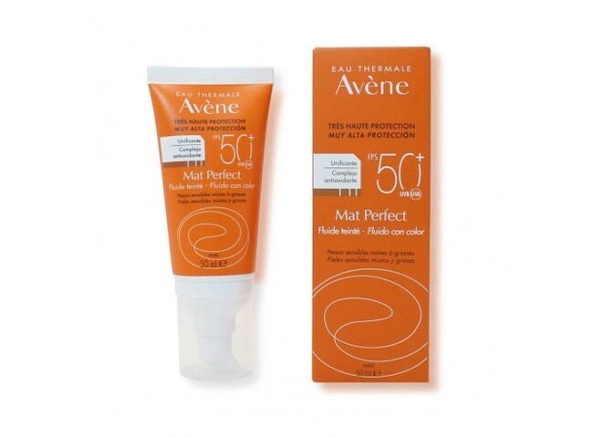 AVÈNE AQUA-FLUID MAT PERFECT COM COR 50+ 50 ML