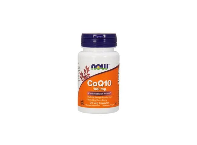 COQ10 100MG (COM BAGAS DE ESPINHEIROS ALVAR) 30 CAPS NOW