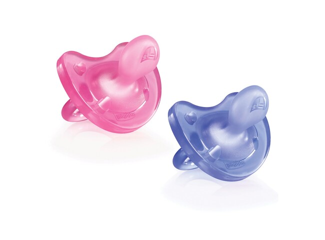 CHUPETA CHICCO PHYSIO SOFT SILICONE ROSA 16-36M+ - 2 PÇS