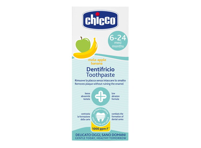 PASTA DE DENTES CHICCO DE MAÇÃ-BANANA 6M+