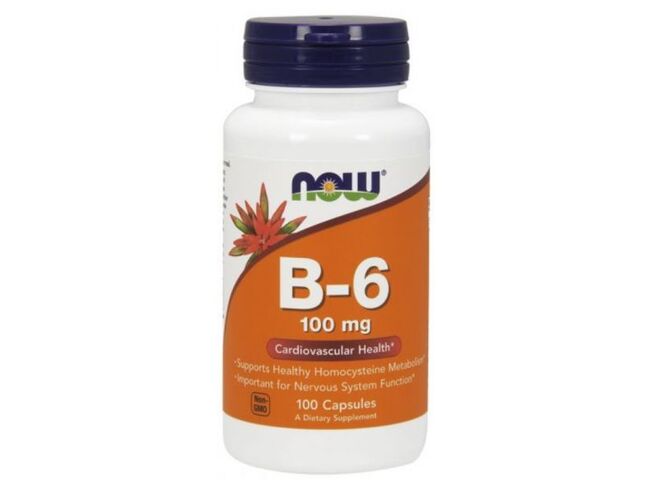 VITAMINA B-6 100MG 100 CAPS NOW