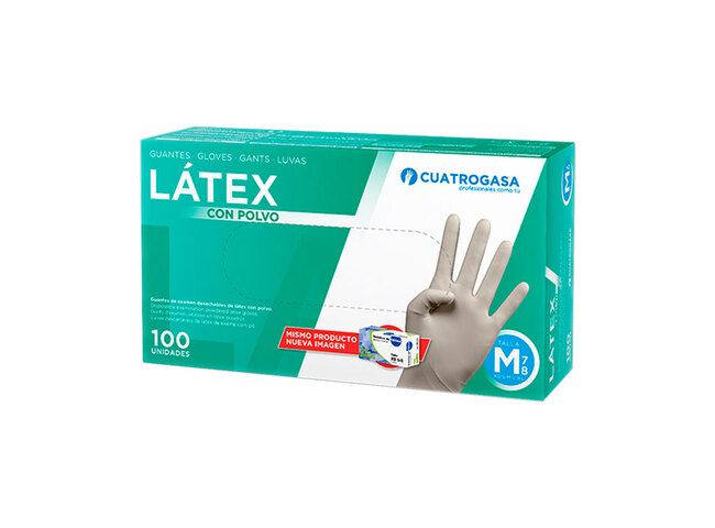 LUVAS LATEX C/PO M