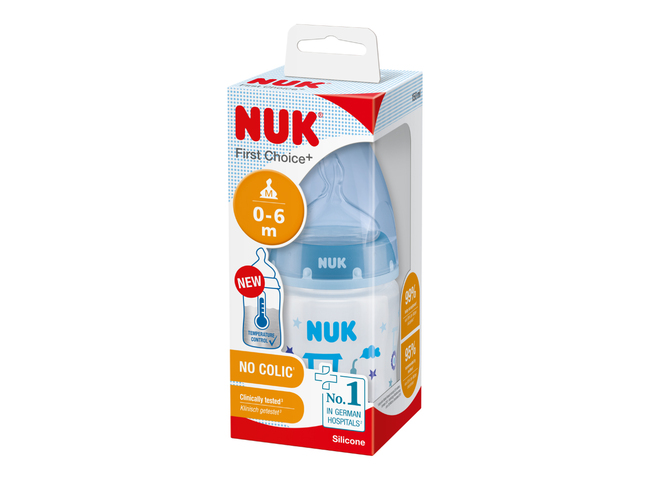 NUK FIRST CHOICE BIBERÃO PP 150 ML SI 1M-IND.TEMP