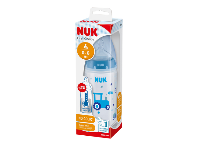 NUK FIRST CHOICE BIBERÃO PP 300 ML SI 1M-IND.TEMP