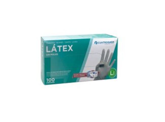 LUVA LATEX S/PO TAM L CAIXA 100 UN