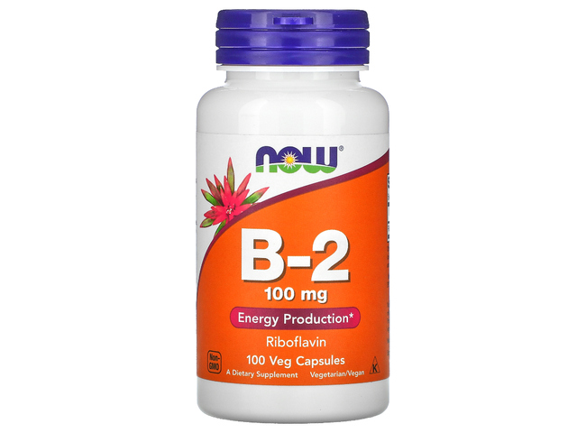 VITAMINA B-2 100MG 100 CAPS  NOW