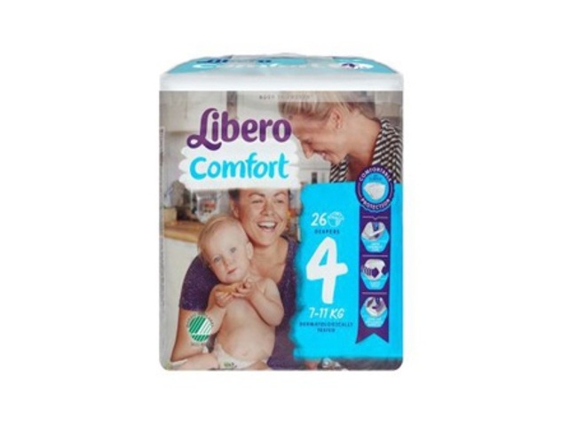 LIBERO COMFORT 4 FRALDAS 7-11KG X 26