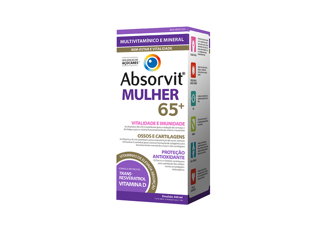 ABSORVIT MULHER 65+ EMULSÃO 300ML