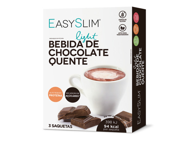 EASYSLIM CHOCOLATE QUENTE SAQUETAS 26,5G X3