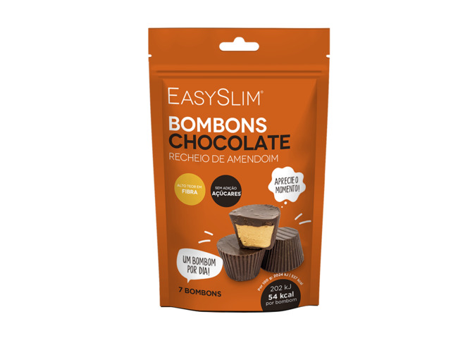 EASYSLIM BOMBONS CHOCOLATE E RECHEIO DE AMENDOIM - 9G X7