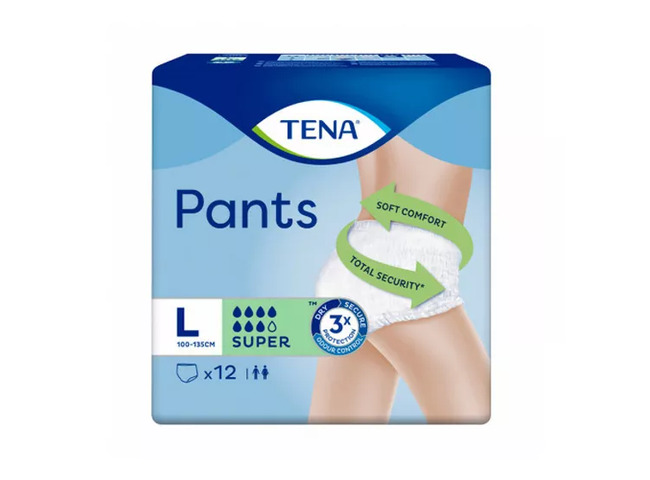 TENA PANTS CUECAS SUPER L X 12