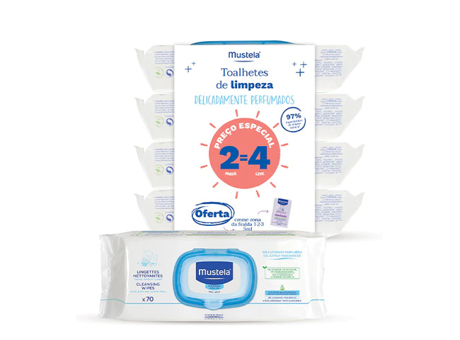 MUSTELA TOALHETES LIMPEZA PERF 2=4