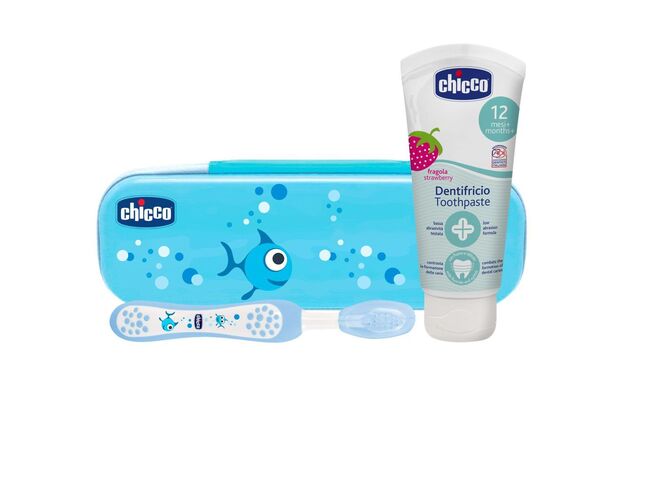 KIT SEMPRE SORRIDENTES CHICCO AZUL 12M+