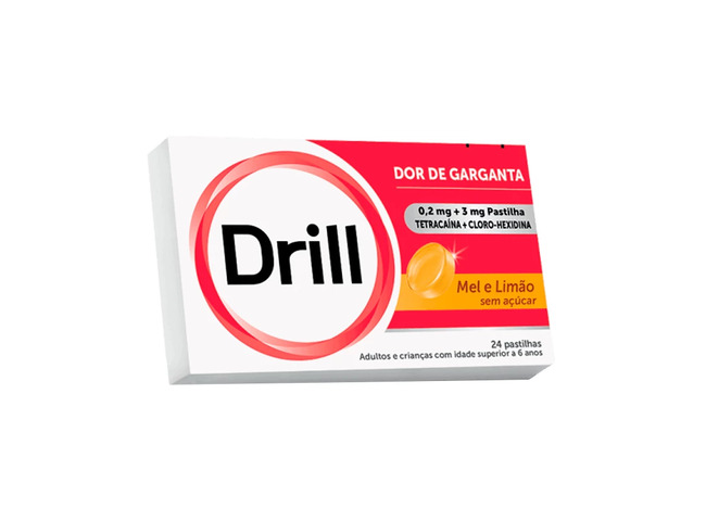 DRILL MEL E LIMÃO SEM AÇÚCAR , 0.2 MG + 3 MG BLISTER 24 UNIDADE(S) PAST