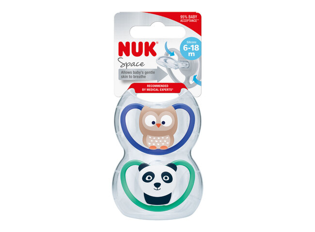 NUK CHUPETA SPACE SILICONE SIZE 2 - 2 UNIDADES